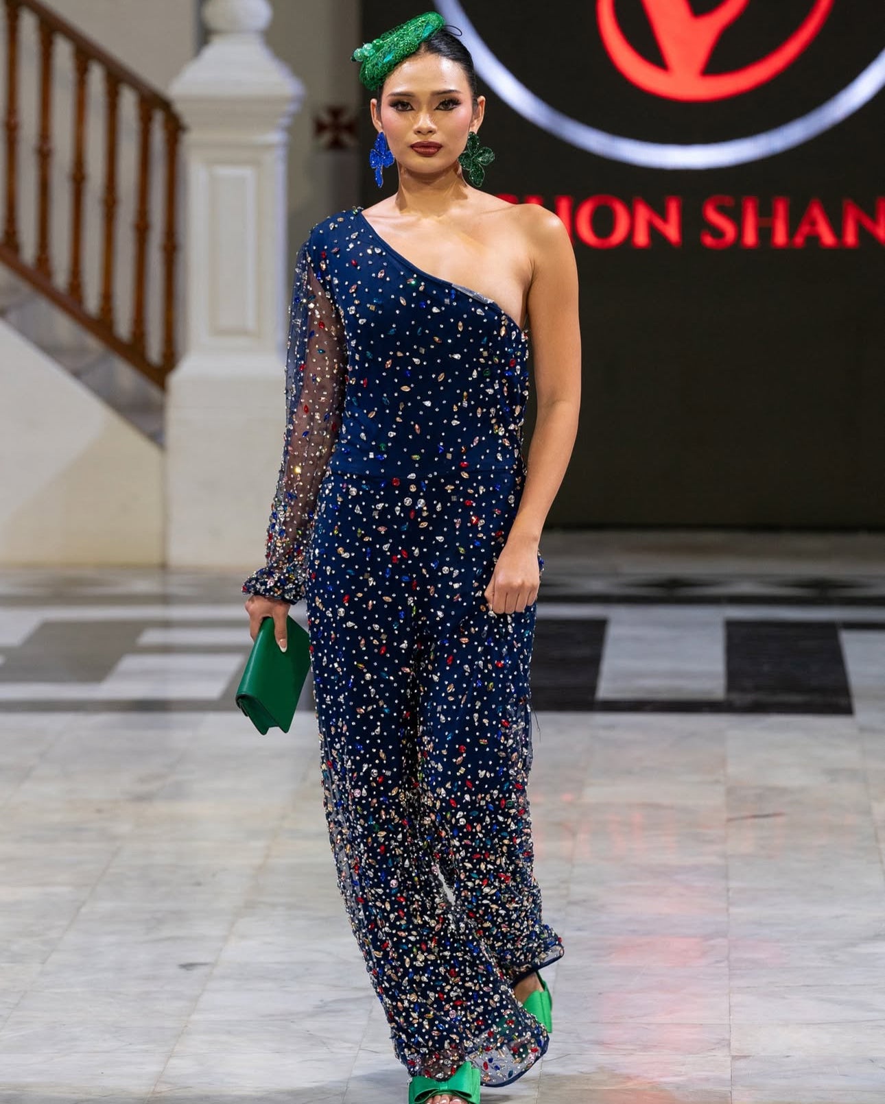 Sherron Jumpsuit – Couture Beaded & Denim Edition by Shaneé Hawkins | The Vashon Collection