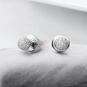 Cone Earrings Rhodium Plated