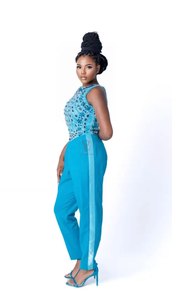 Denise Blue Jumpsuit