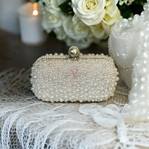 Pearl Clutch Purse White Clutch Purse