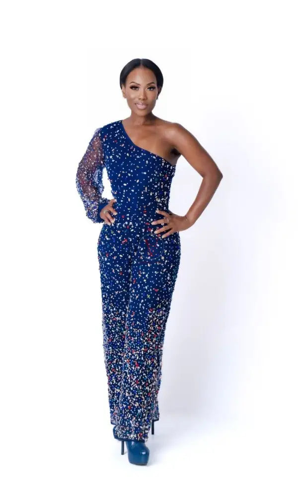 Sherron Navy Jumpsuit